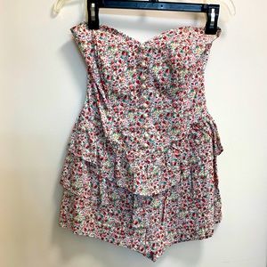 Floral short romper